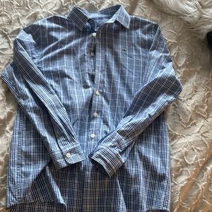 Boys vineyard vines blue plaid button down